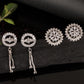 Silver-Toned Contemporary Studs Earrings