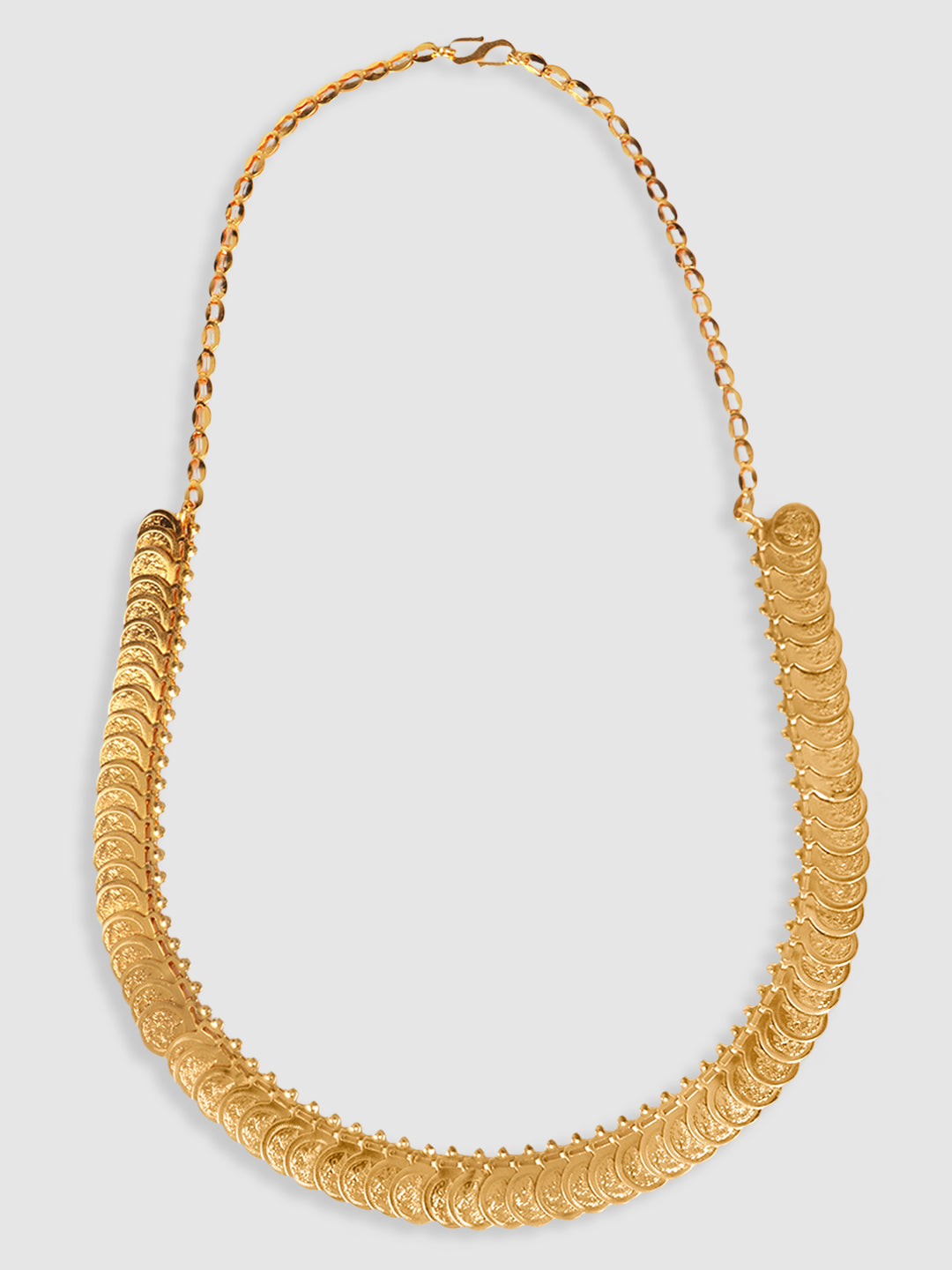 Gold-Toned Gold-Plated Brass Coin Long Necklace