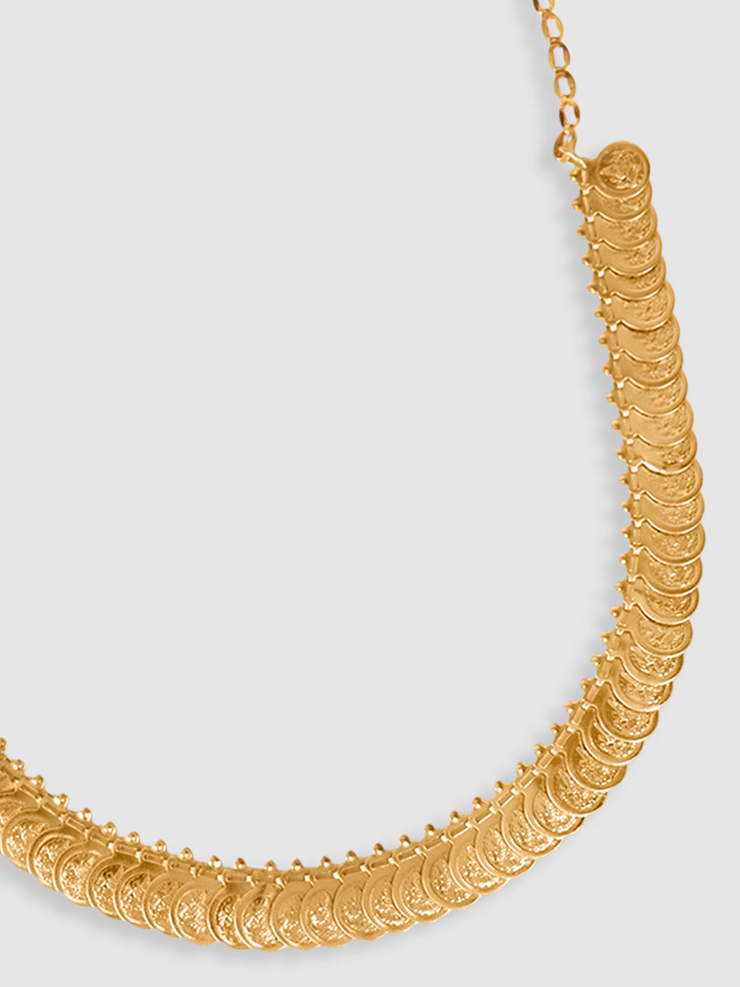 Gold-Toned Gold-Plated Brass Coin Long Necklace