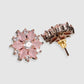Pink Floral Studs Earrings