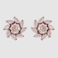 Pink Floral Designer Earrings Set