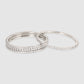 Set of 4 White Silver-Plated American Diamond Studded Bangles