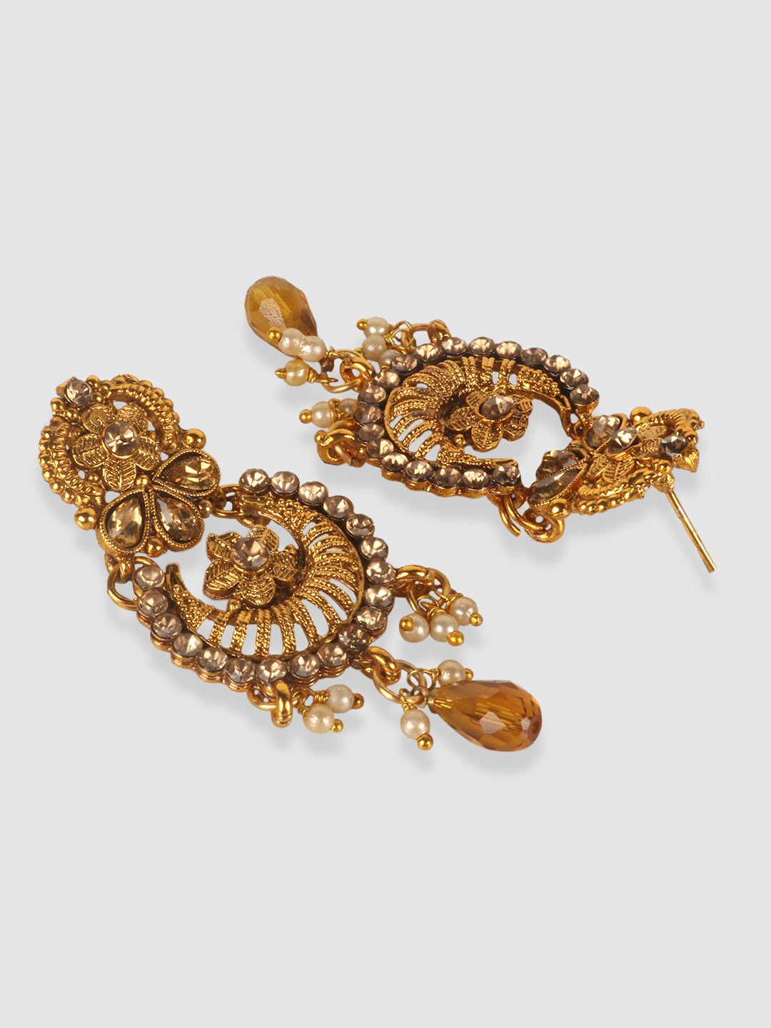 Gold-Plated Stone-Studded Traditional Bridal Jewellery Set