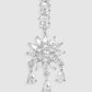 Silver-Plated & White AD-Studded Circular Shape Maangtika