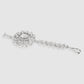 Silver-Plated American Diamond Studded Circular Shape Maangtika