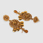 Gold-Plated & Red Kundan-Studded & Pearl Beaded Jewellery Set