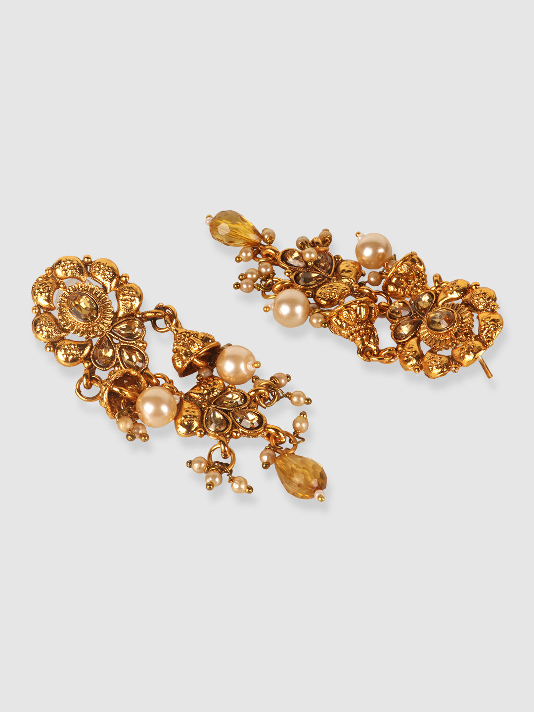 Gold Plated Bridal Stone Studded Jewellery Set