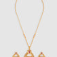 Gold-Plated Pink Stone Studded Jewellery Set