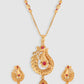 Designer Gold-Plated Pink Stone Studded Jewellery Set