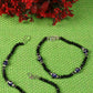 Set Of 2 Silver-Plated Beaded Anklets