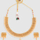Gold-Plated White Pearl Studded Jewellery Set