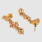 Gold-Plated White AD Stone-Studded & Beaded Jewellery Set