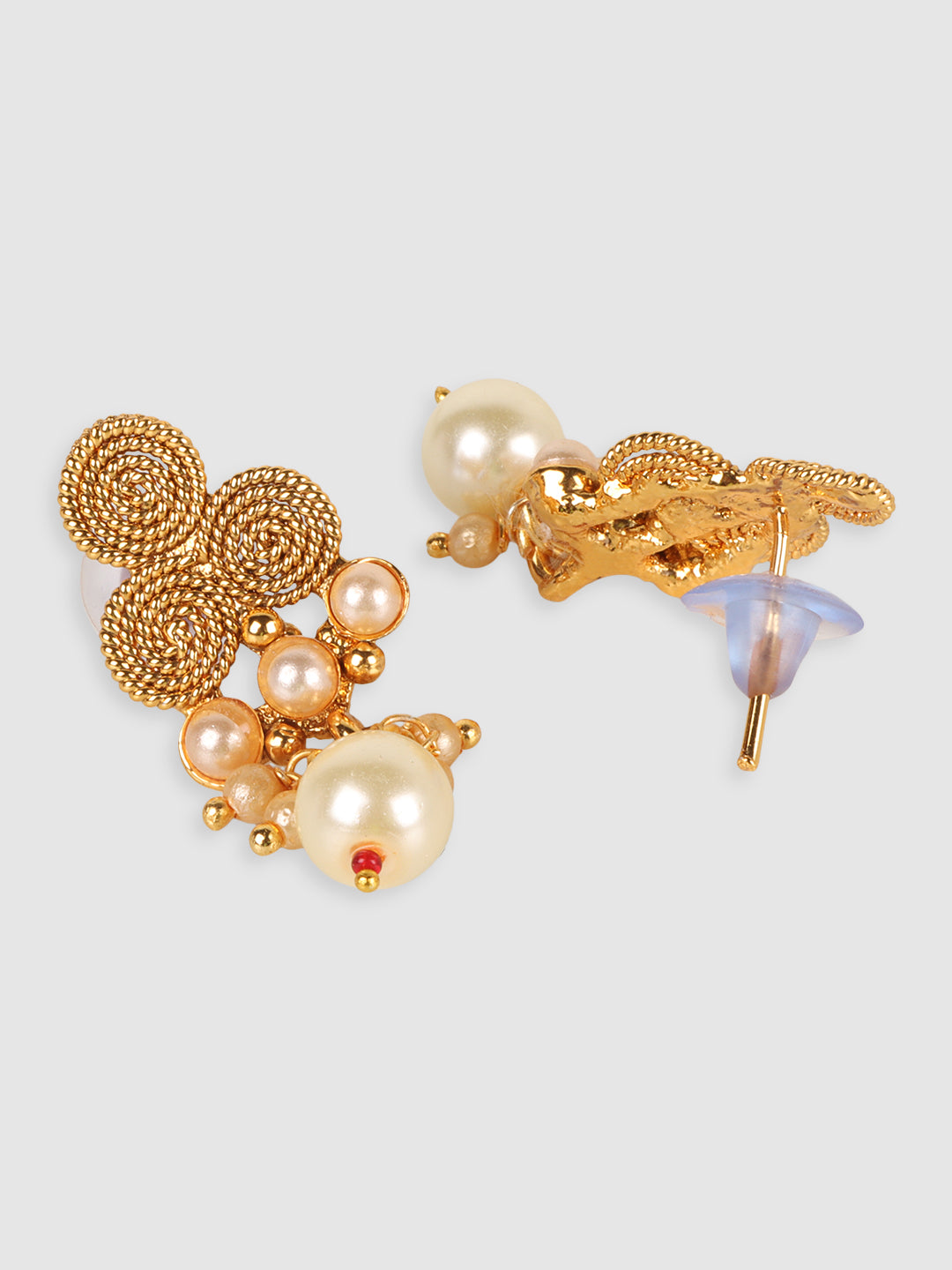 Gold-Plated Spiral Design Jewellery Set