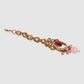 Gold-Plated White & Green Stone-Studded Jewellery Set
