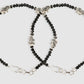 Black Silver-Plated Exclusive Anklet