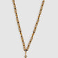 Gold Plated White AD Studded & Black Beaded Mangalsutra