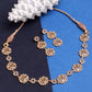 Jewels Gehna Gold-Plated White AD-Studded Jewellery Set