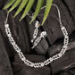 Silver-Plated White AD Stone Studded Handcrafted Jewellery Set