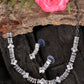 Silver-Plated White & Pink AD-Studded Jewellery Set