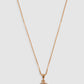 Gold-Plated Stone Studded Pendant With Chain