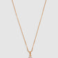 Gold-Plated & White Pendant With Chain