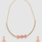 Gold-Plated Pink Stone Studded Jewellery Set