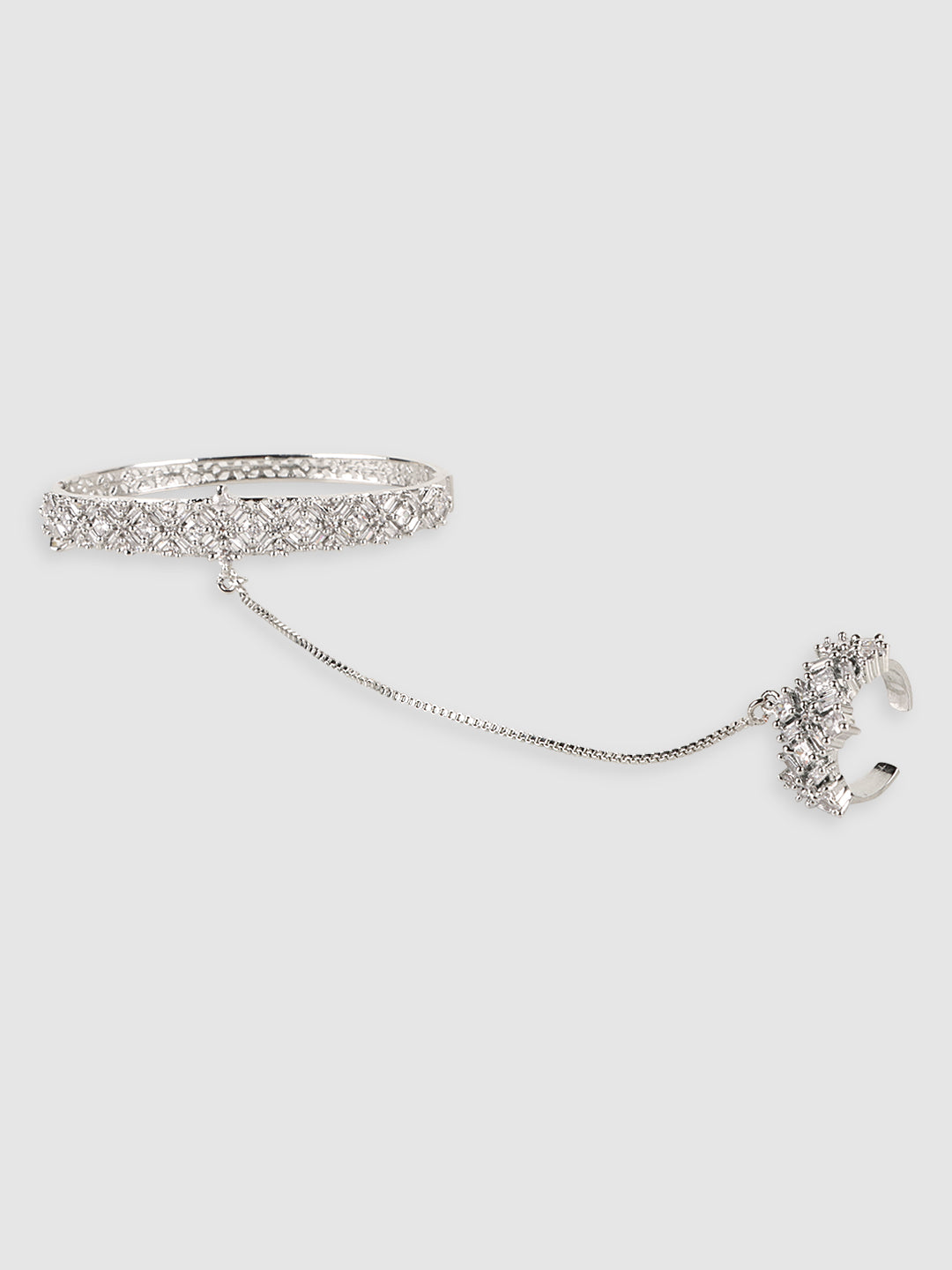 Silver-Toned Ring Bracelet