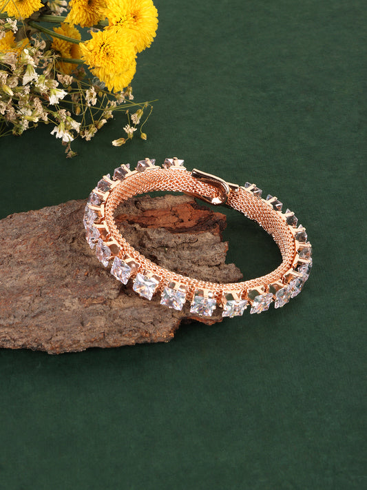 Rose Gold American Diamond Bracelet