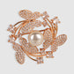 Women and girls Gold-Tone CZ-Stone Studded Saree Pin and Brooch