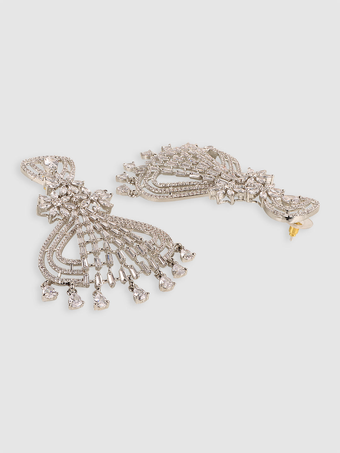 Cascading Silk Flower Earrings | David's Bridal