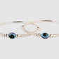 Jewels Gehna Silver Set of 2 Evil Eye Bracelet