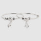 Set Of 2 Silver Adjustable Latkan Bracelets