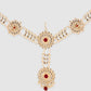 Gold-Plated Maroon Kundan Studded SheeshPhool Head Jewellery