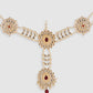Gold-Plated Maroon & White Kundan-Studded Matha Patti