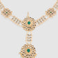 Gold-Plated Green Kundan Studded Maathapati