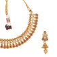 Women Gold-Plated Pink & White Stone Studded Jewellery Set