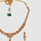 Gold-Plated Artificial Stones Studded Handcrafted Jewellery Set