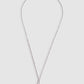 Woman Silver-Toned & White Silver-Plated Handcrafted Necklace