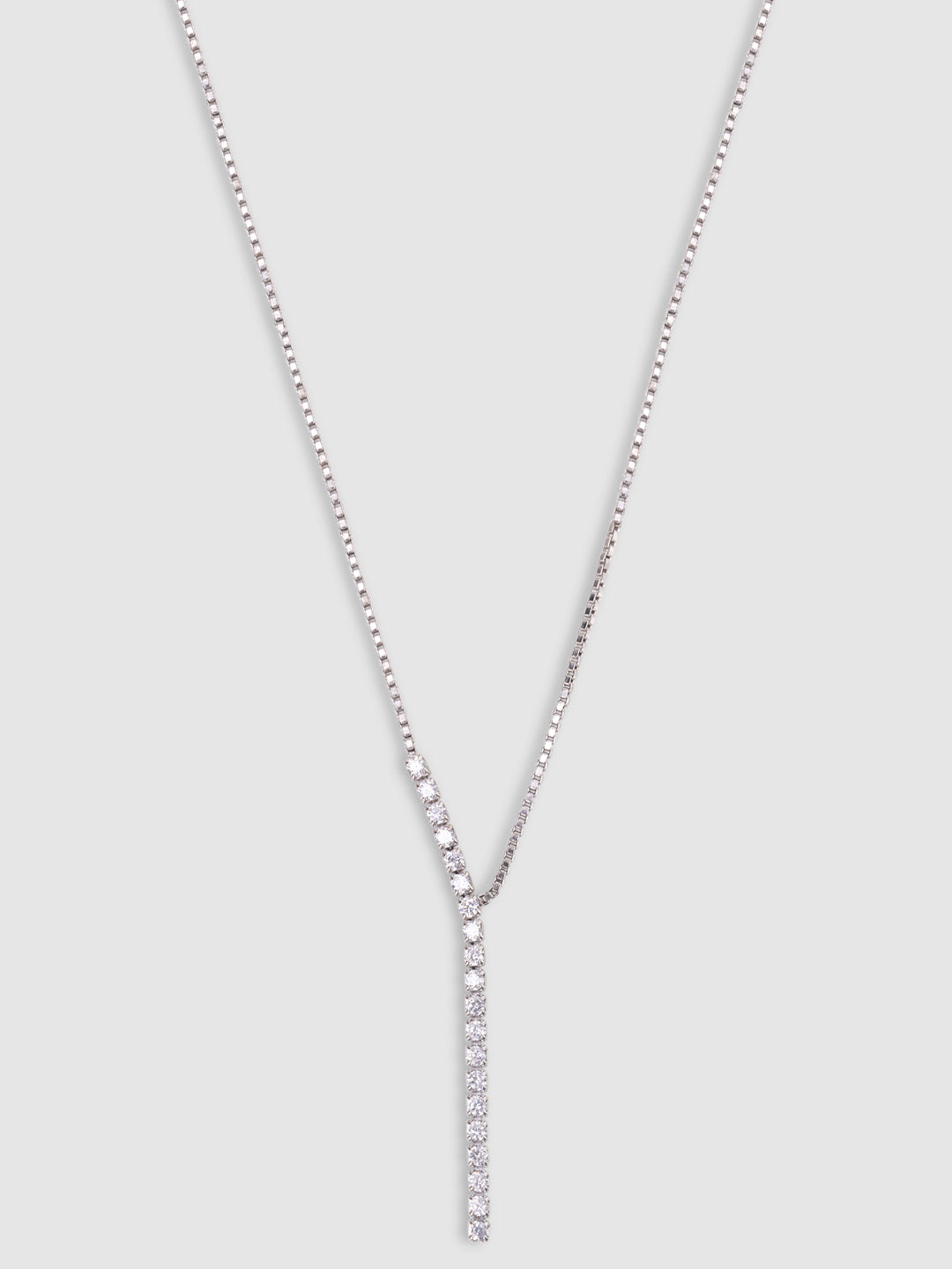 Woman Silver-Toned & White Silver-Plated Handcrafted Necklace