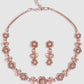 Rose Gold-Plated White AD-Studded Handcrafted Jewellery Set