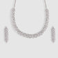 Silver-Plated White AD-Studded Handcrafted Jewellery Set