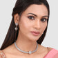 Silver-Plated & White Stones-Studded Tribal Jewellery Set