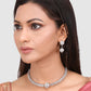 Silver-Plated & White Stones-Studded Tribal Jewellery Set