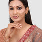 Women Gold Toned Kundan Stone Studded Clip-On Nosepin