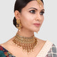 Gold-Plated Stone-Studded Traditional Floral Jewellery Set
