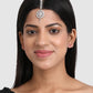Silver Plated Silver AD Studded Circular Shaped Maangtika