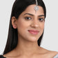 Silver Plated Silver AD Studded Circular Shaped Maangtika