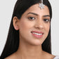 Women Silver-Plated AD Studded Handcrafted Maang Tika