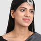 Silver-Plated White AD-Studded Maangtikka