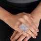 Silver-Toned Rhodium-Plated & AD Stone-Studded Finger Ring